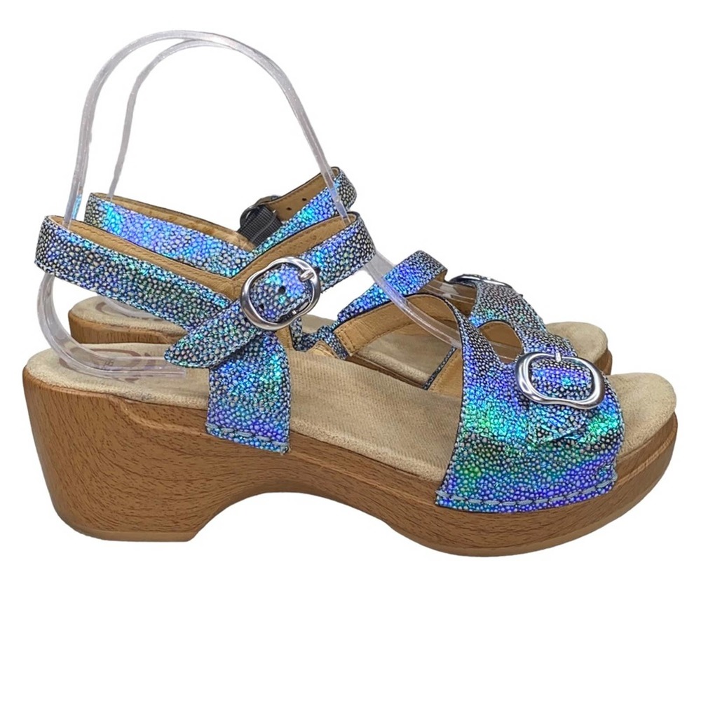 Dansko Women’s Iridescent Multi Color Slingback Sandal Size 7.5
